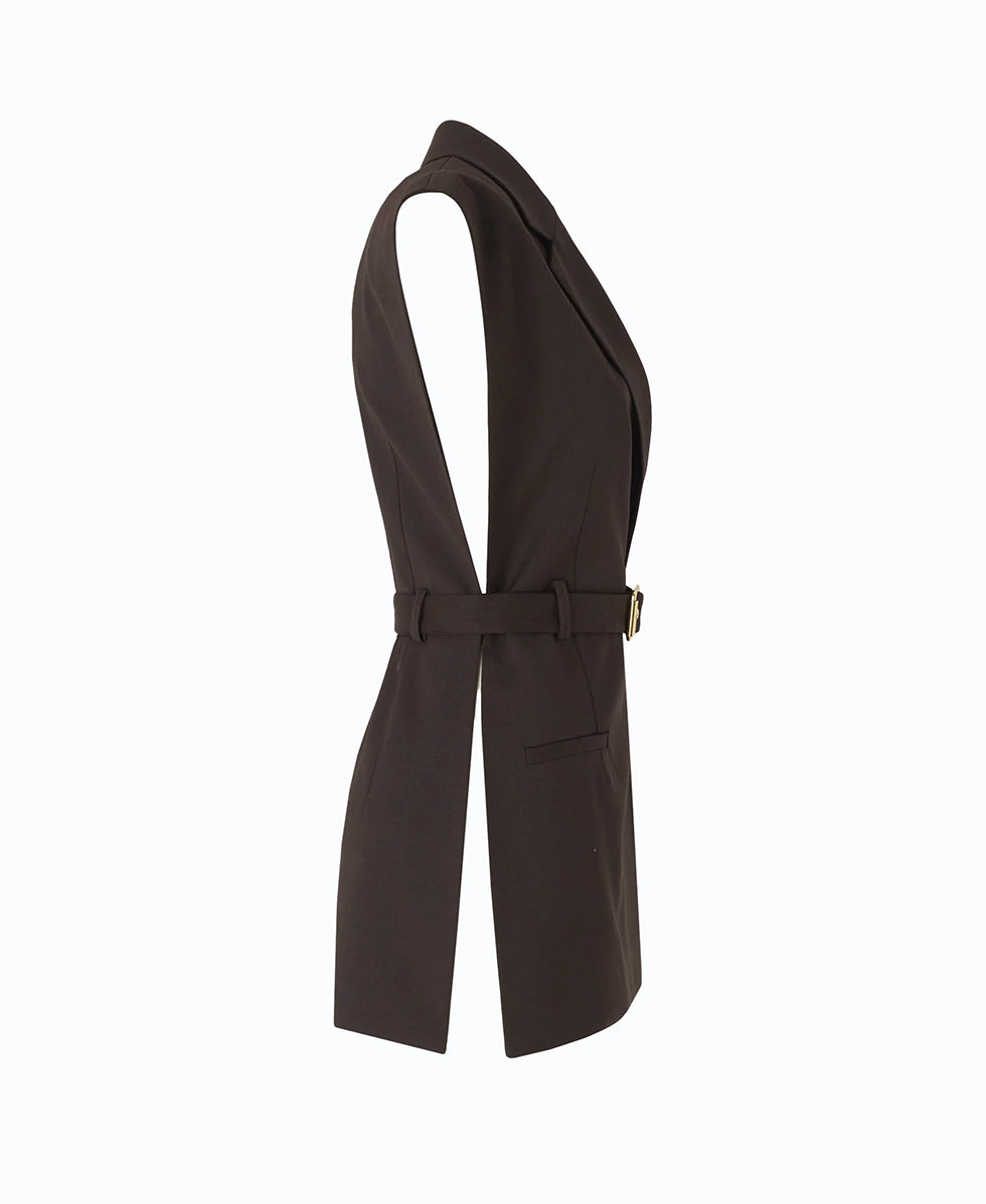 GIACCA NURAQUS GILET DIAG PINKO
