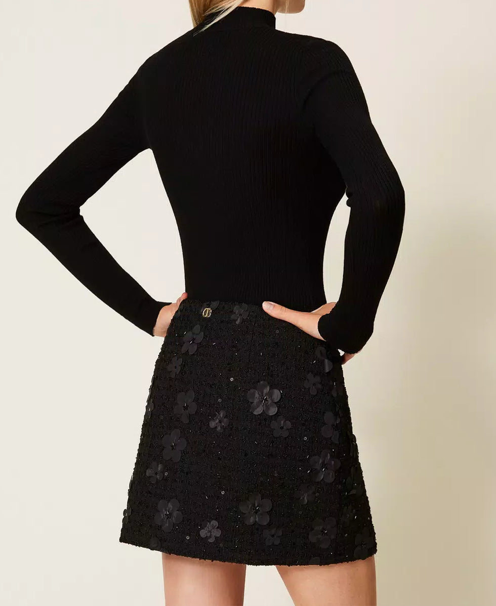 MINIGONNA BOUCLE' FIORI TWINSET