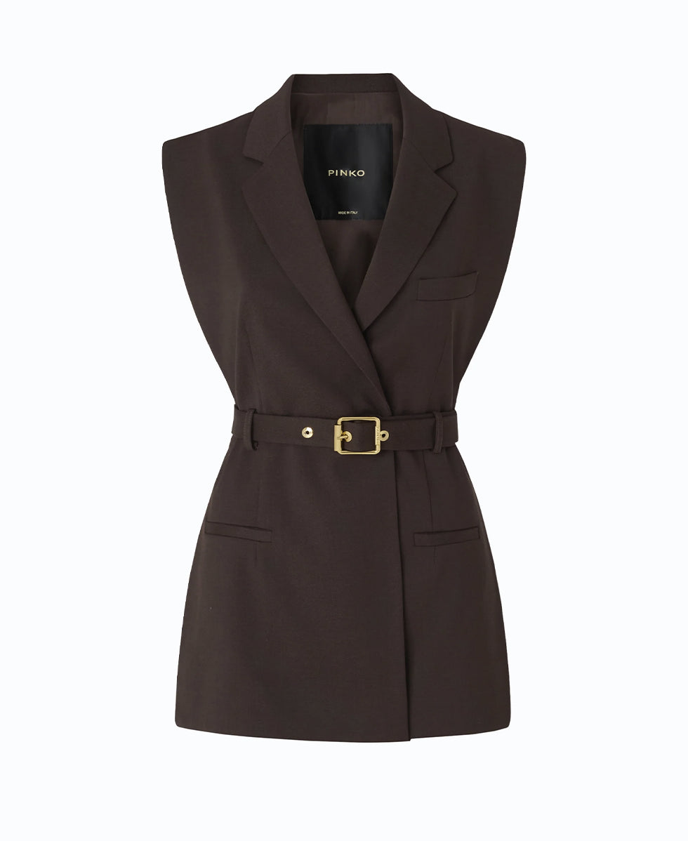 GIACCA NURAQUS GILET DIAG PINKO