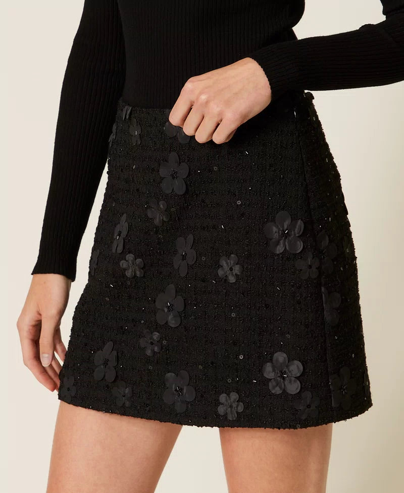 MINIGONNA BOUCLE' FIORI TWINSET