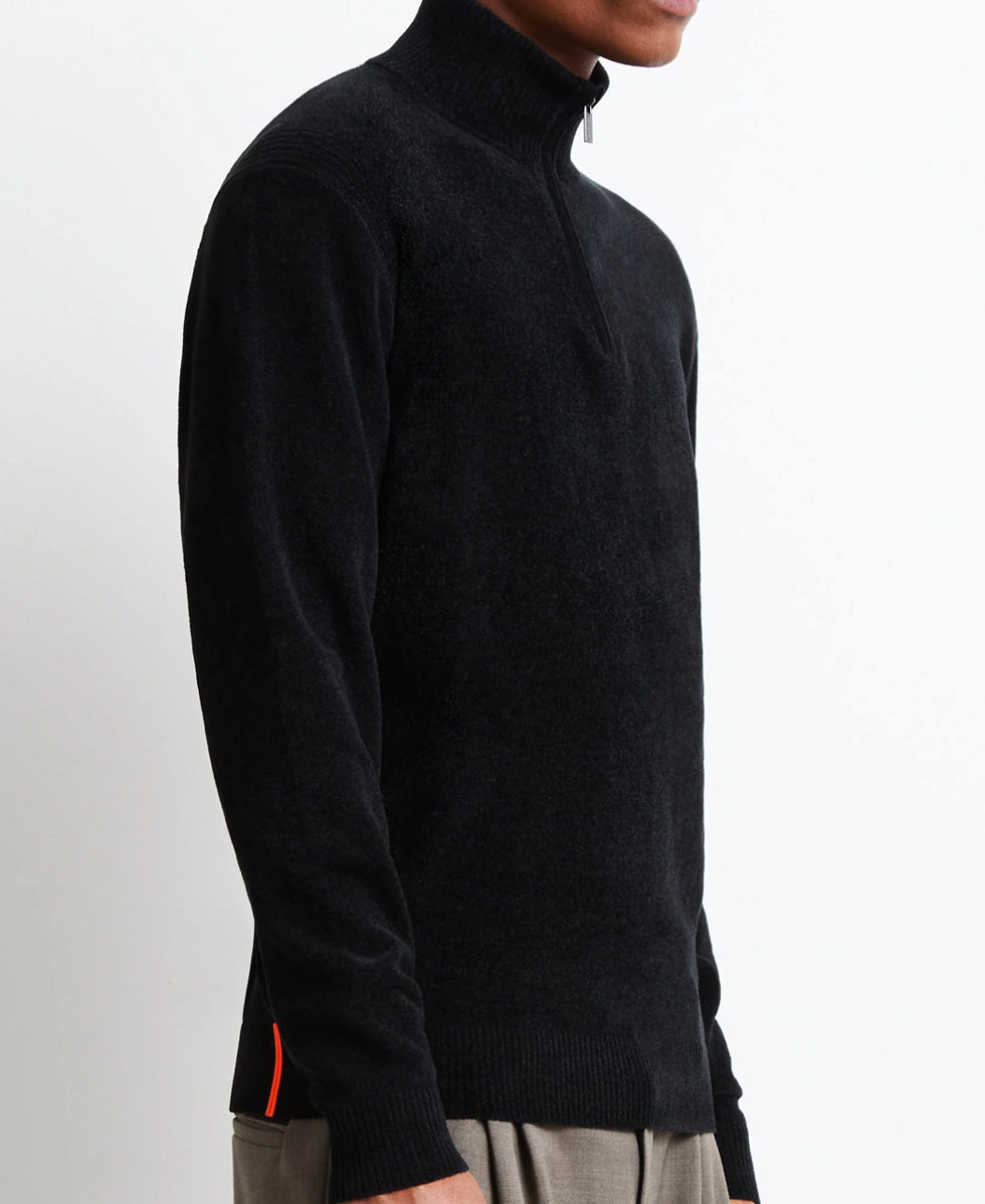 VELVET HALF ZIP KNIT UOMO