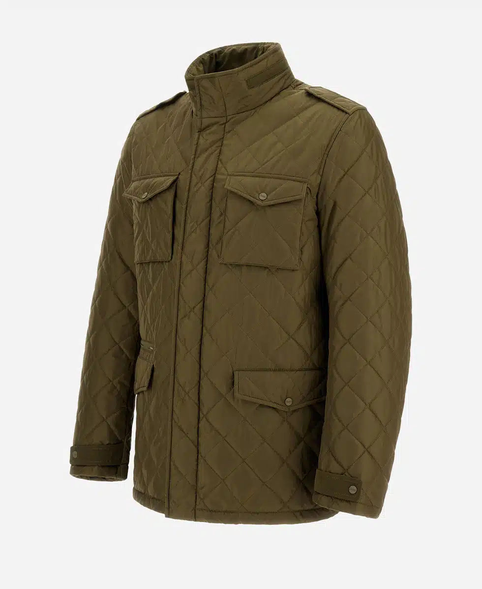 FIELD JACKET TRAPUNTI ROMBI HERNO