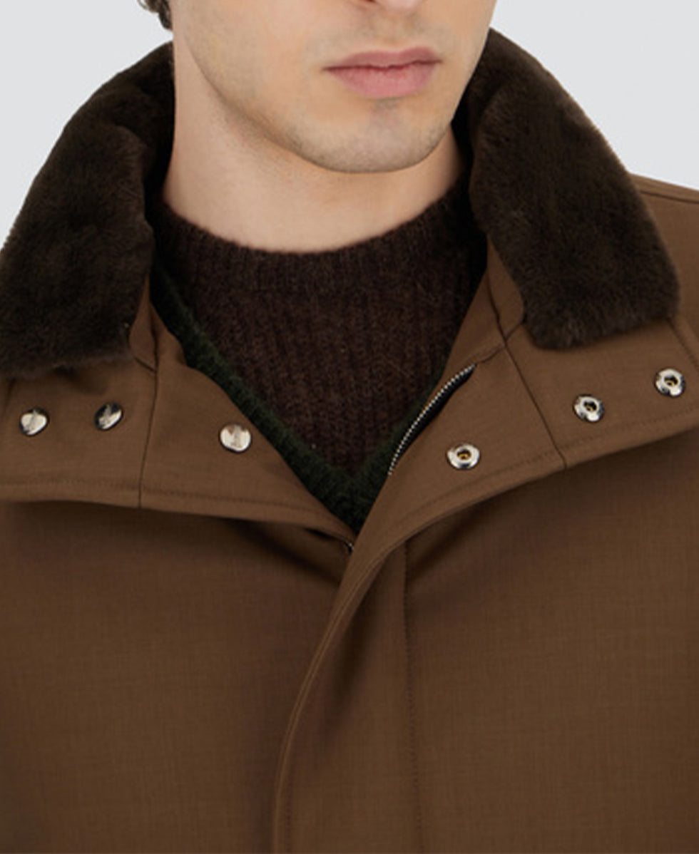 CARCOAT COLLO IN FAUX FUR HERNO
