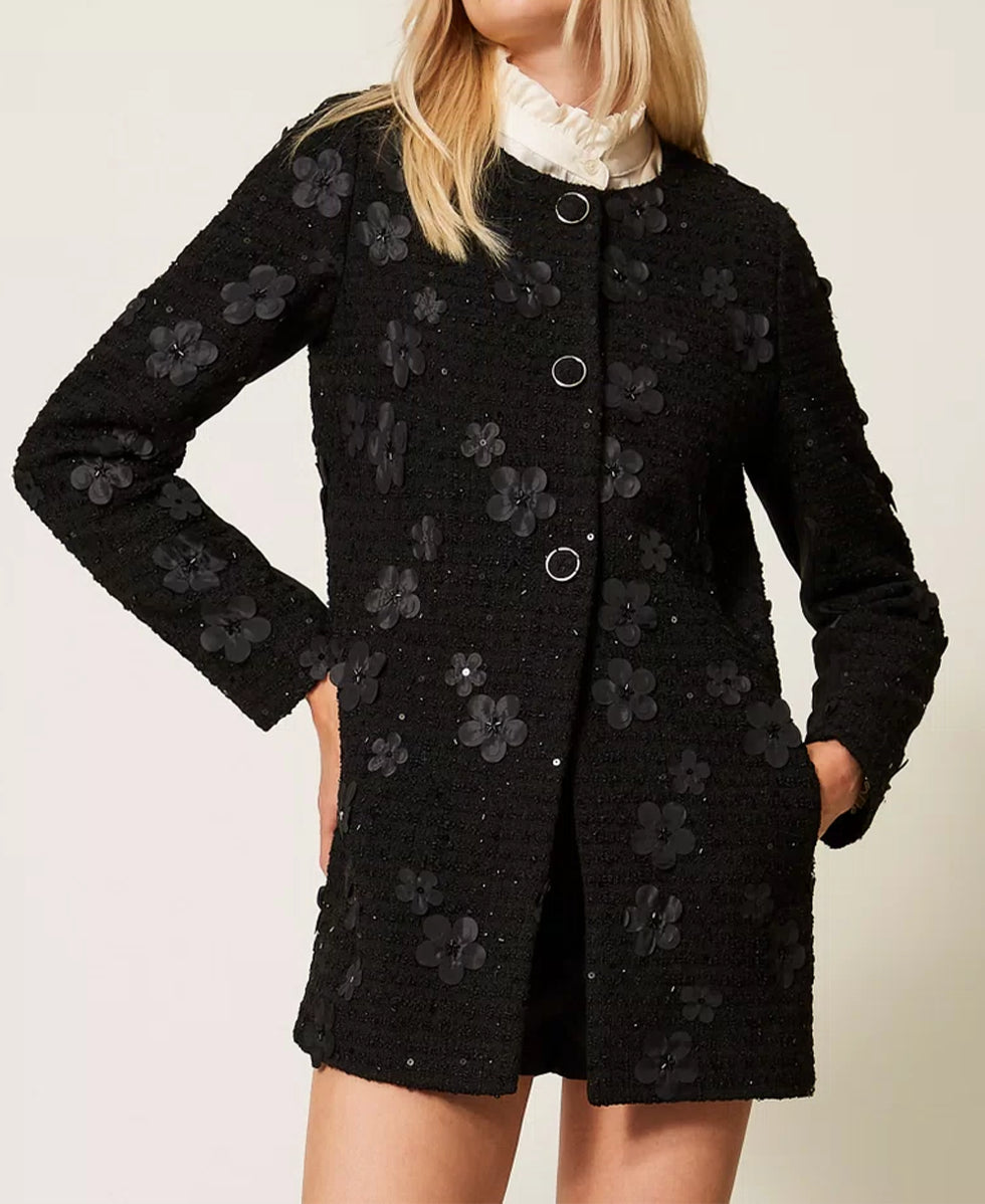 CAPPOTTO BOUCLE' FIORI TWINSET