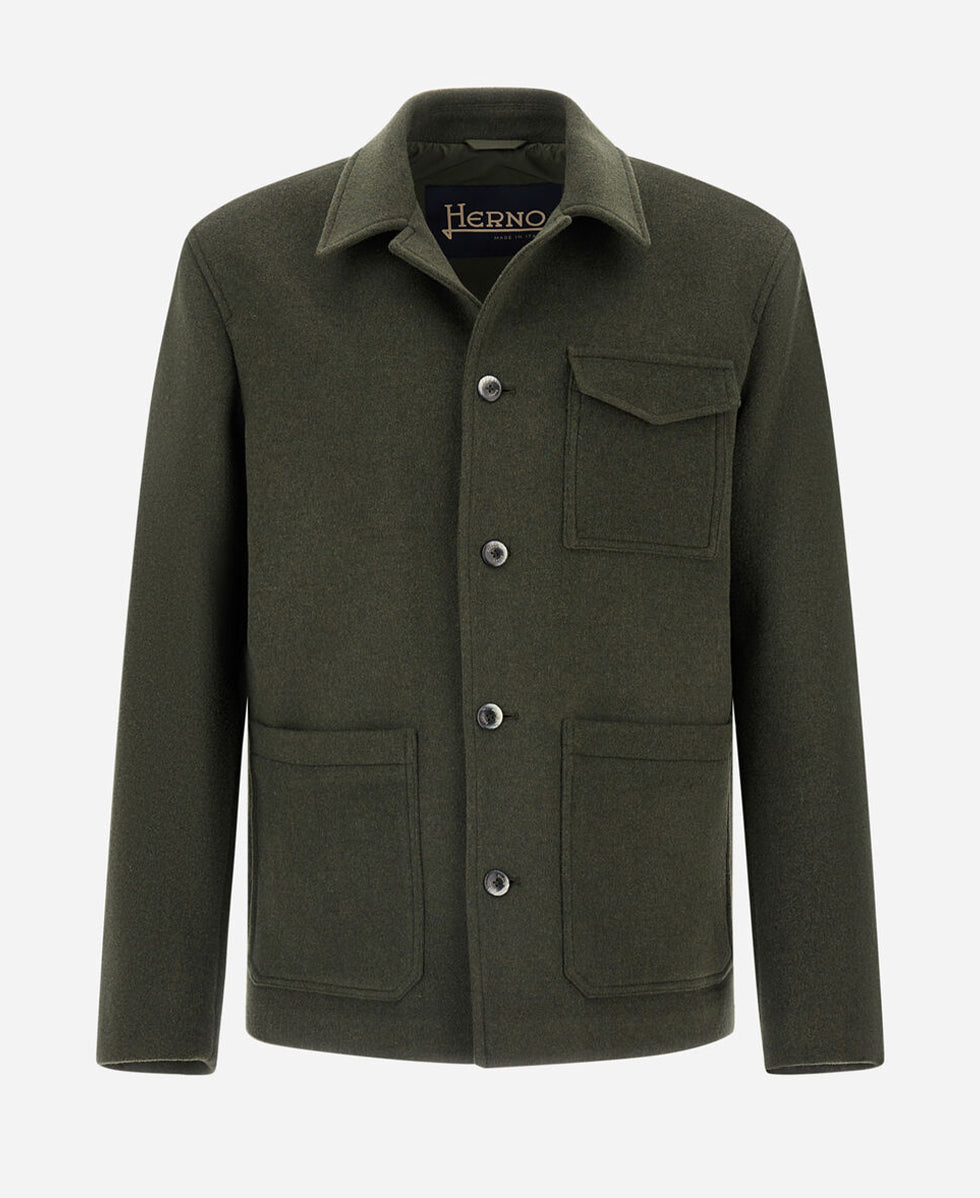 FIELD JACKET CON COLLETTO A CAMI HERNO