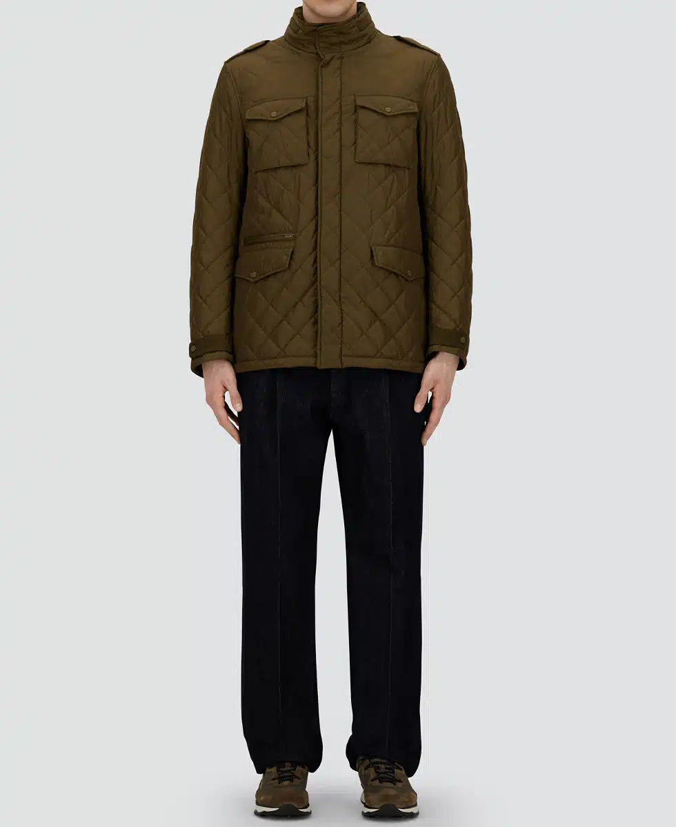 FIELD JACKET TRAPUNTI ROMBI HERNO