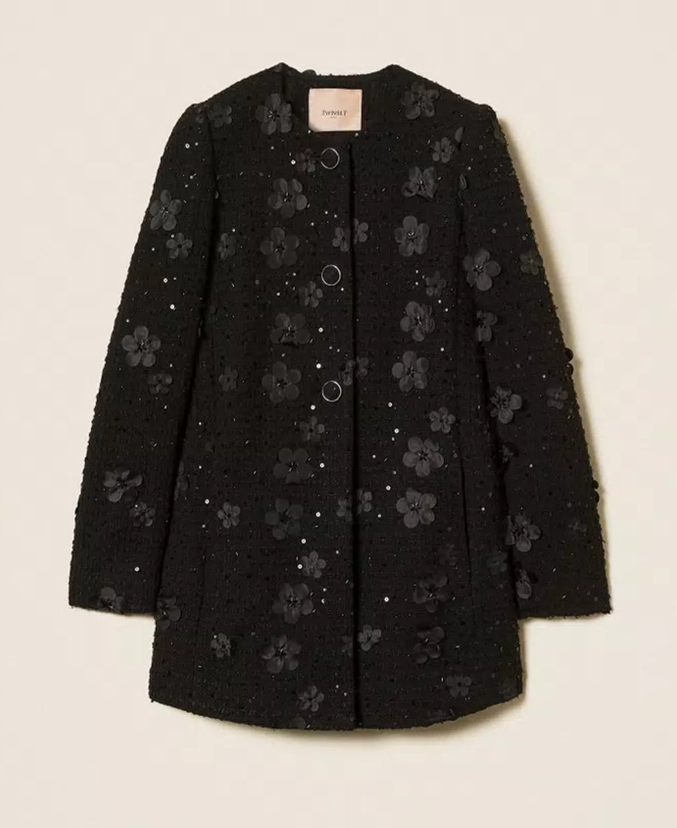 CAPPOTTO BOUCLE' FIORI TWINSET