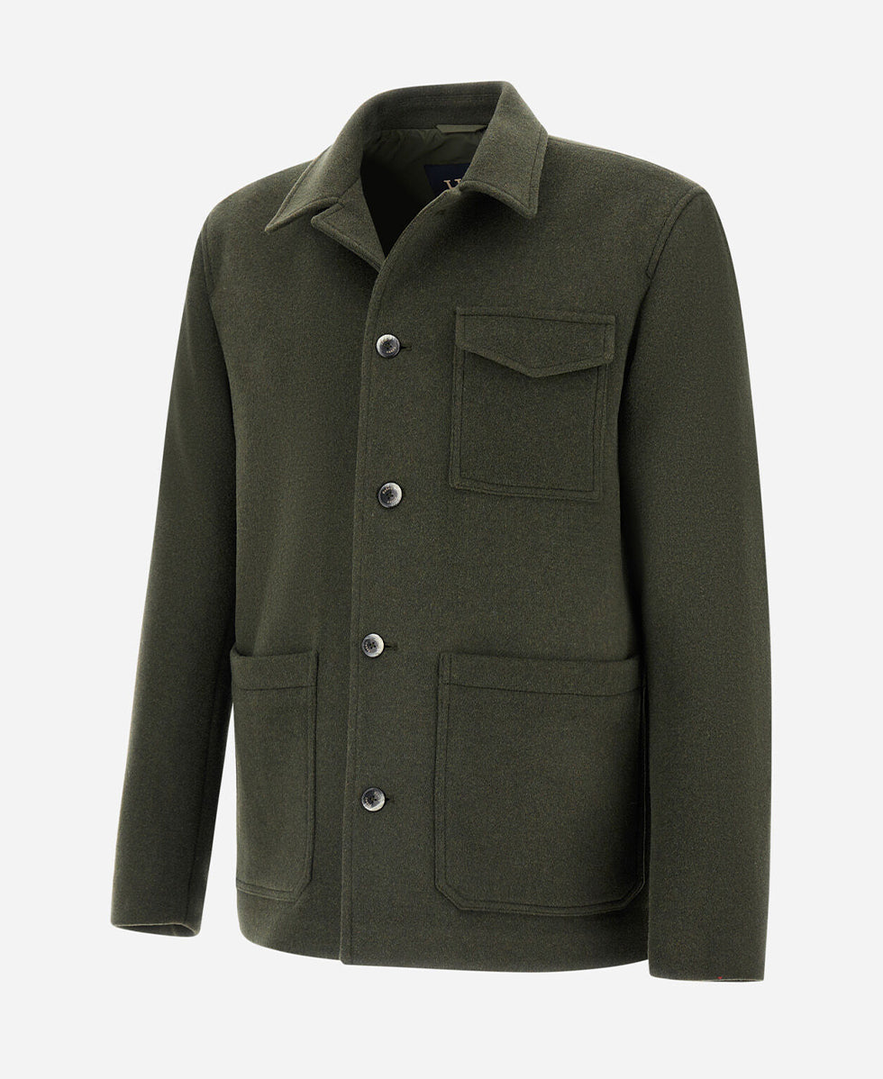FIELD JACKET CON COLLETTO A CAMI HERNO