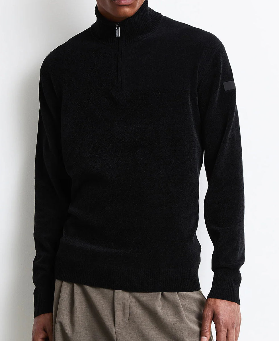 VELVET HALF ZIP KNIT UOMO