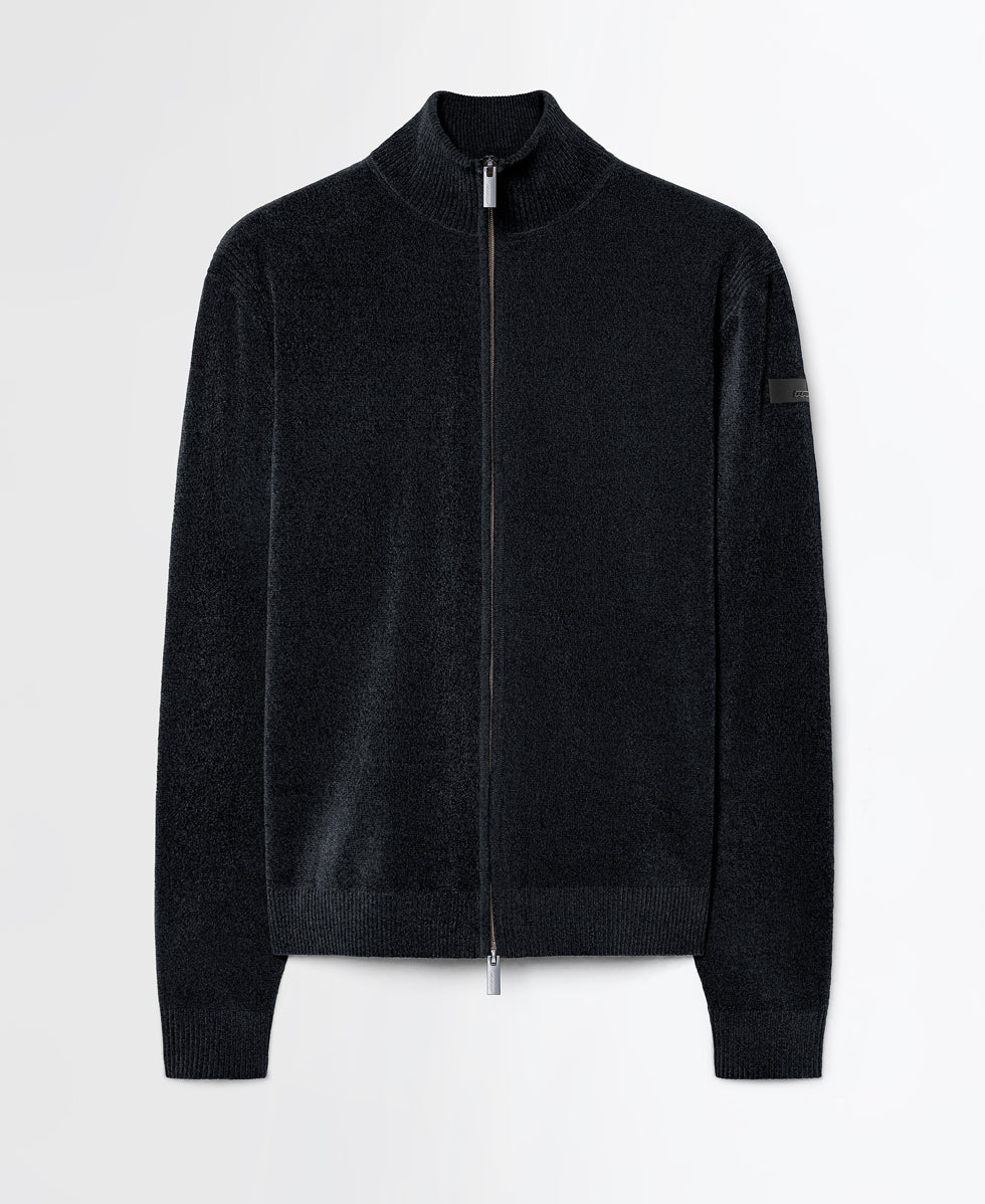 VELVET FULL ZIP KNIT  UOMO