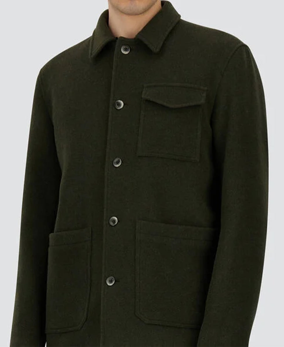 FIELD JACKET CON COLLETTO A CAMI HERNO