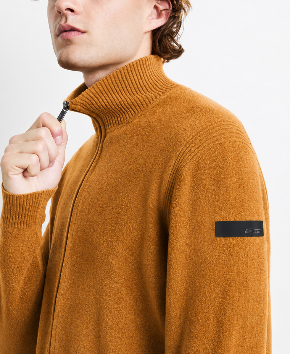 VELVET FULL ZIP KNIT  UOMO