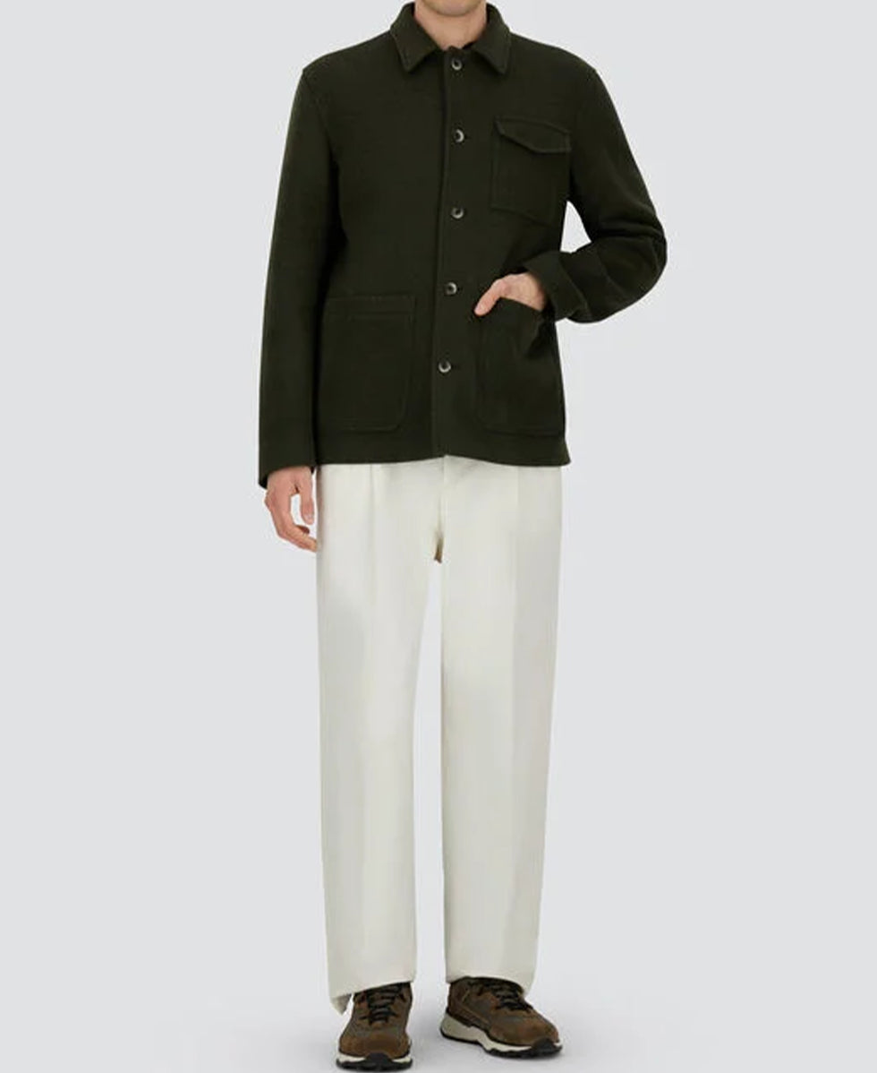 FIELD JACKET CON COLLETTO A CAMI HERNO