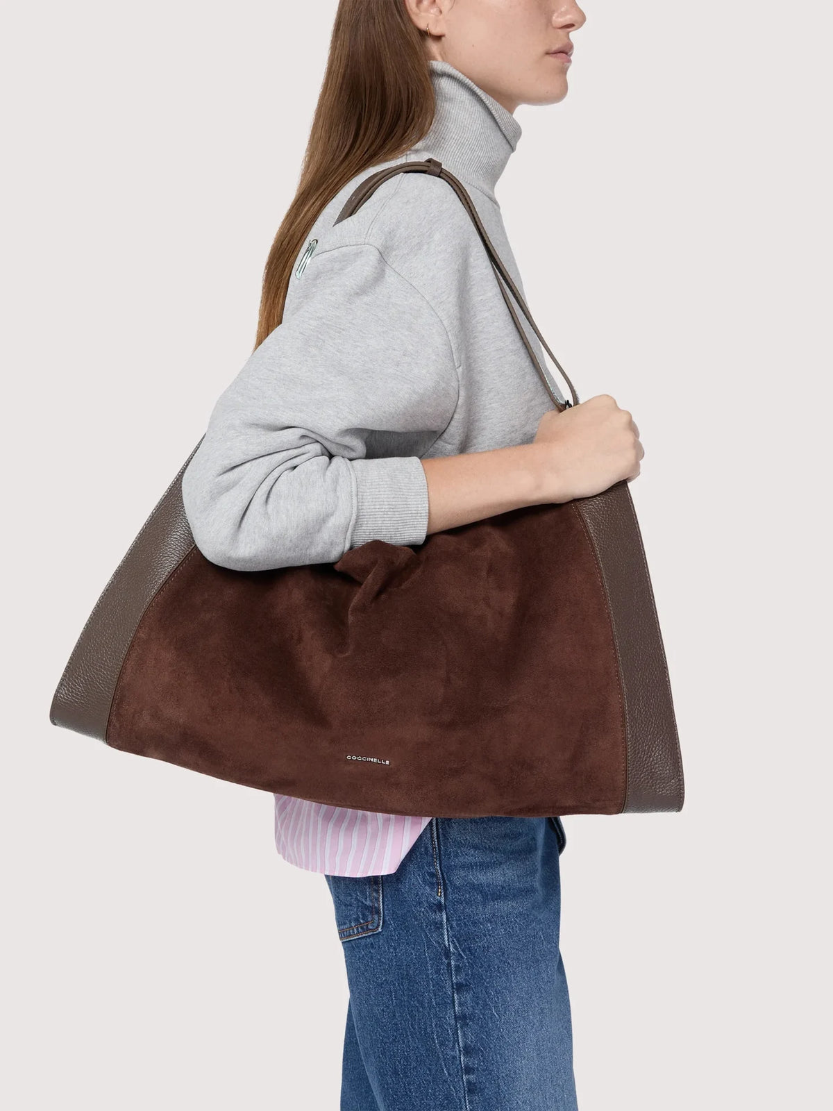 BORSA COCCINELLE ELINOR SUEDE