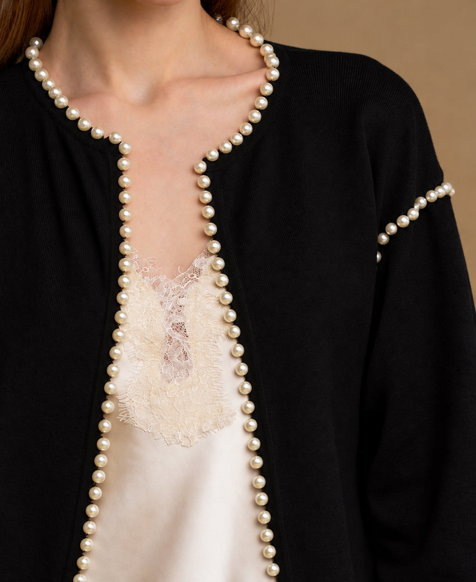 CARDIGAN INSERTI PERLE NO SECRETS