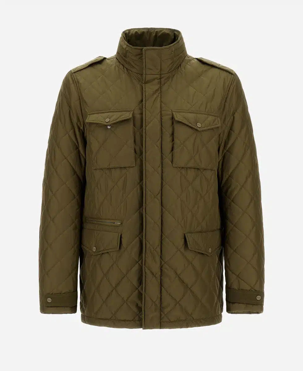 FIELD JACKET TRAPUNTI ROMBI HERNO