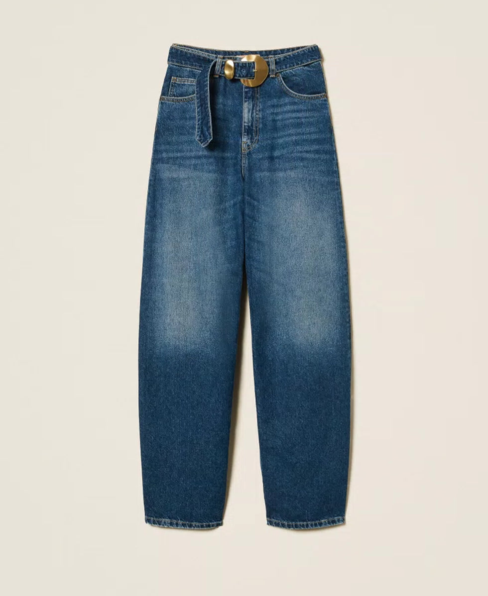 WIDE LEG DENIM TWINSET