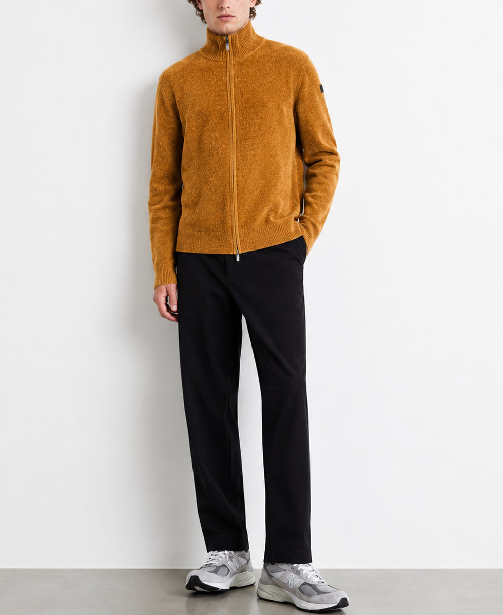 VELVET FULL ZIP KNIT  UOMO