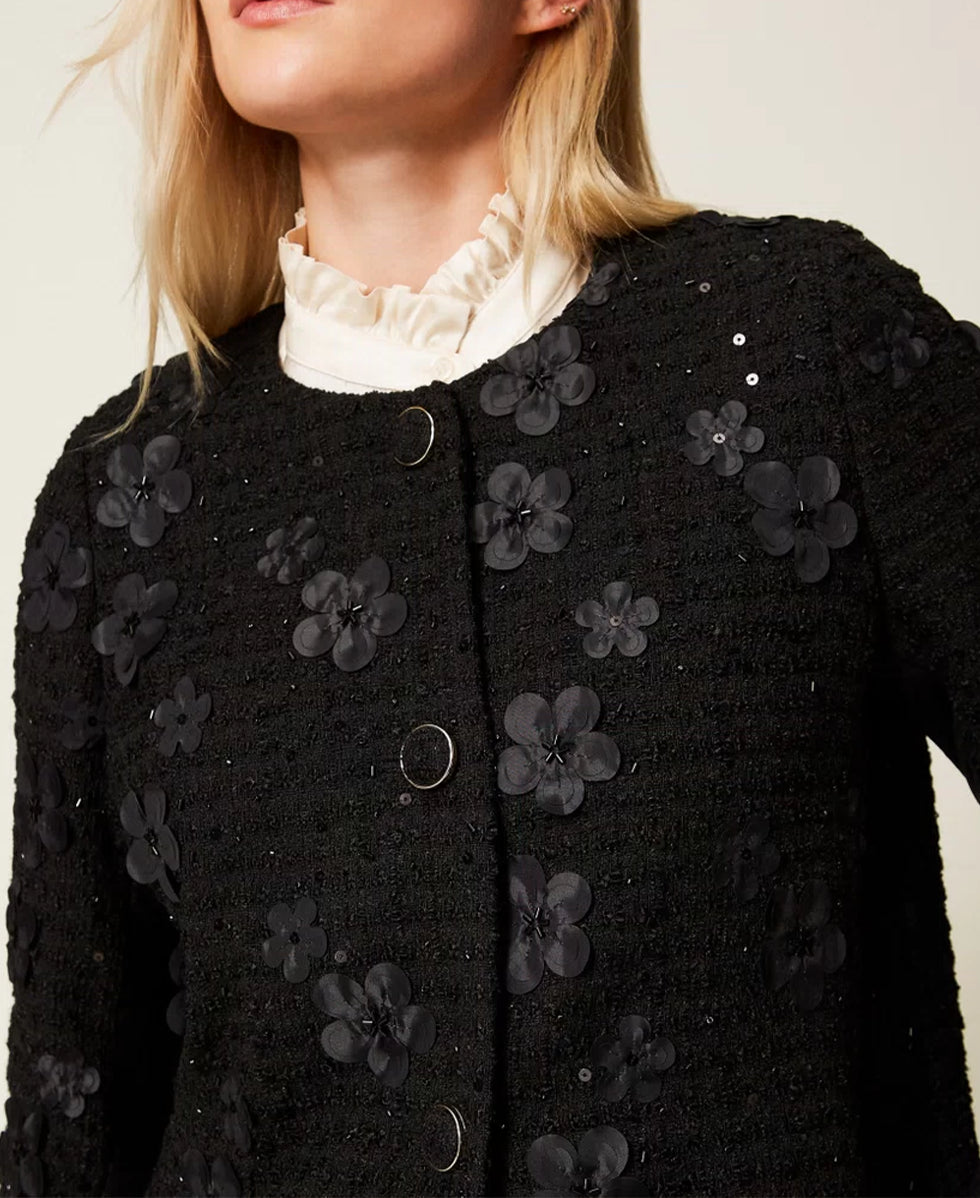 CAPPOTTO BOUCLE' FIORI TWINSET