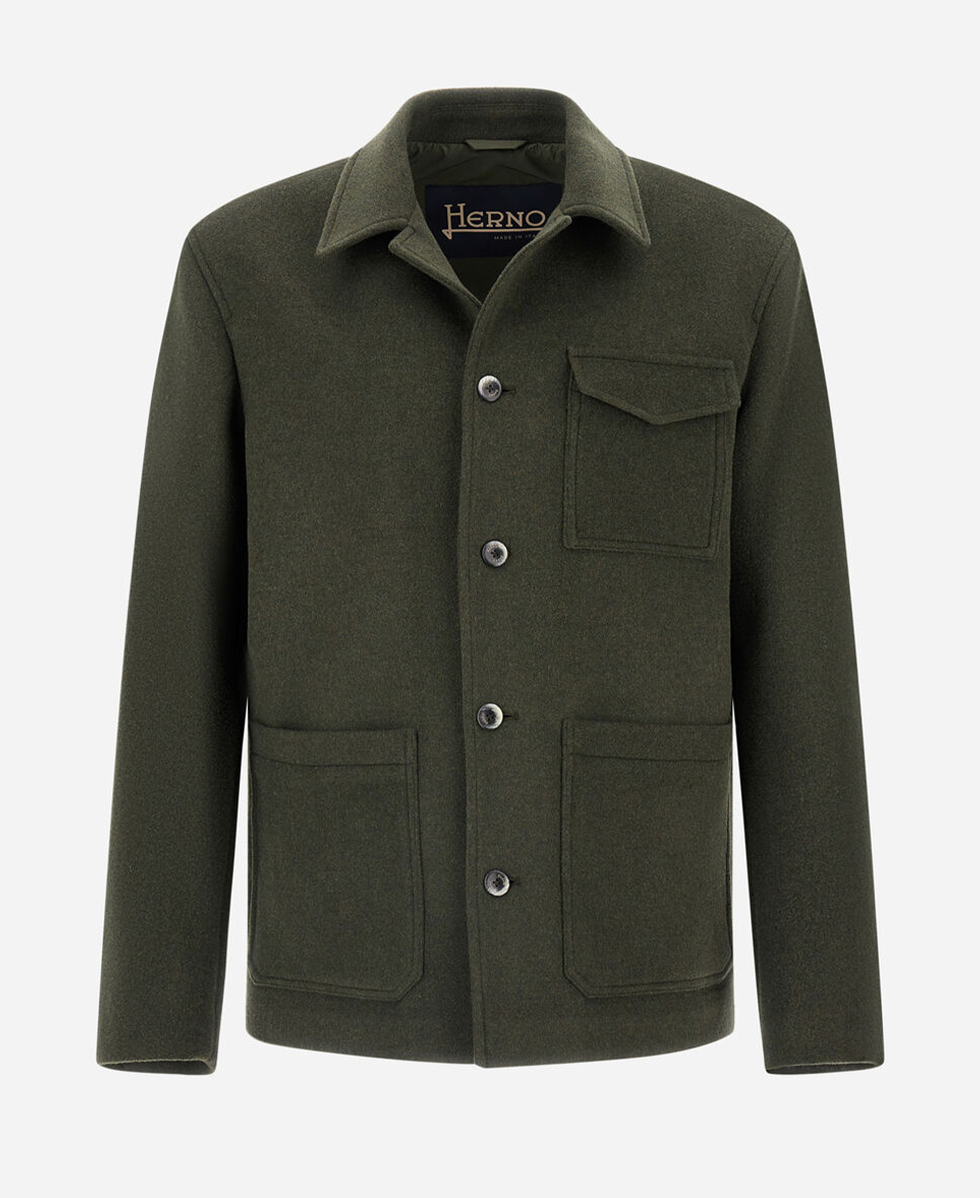 FIELD JACKET CON COLLETTO A CAMI HERNO